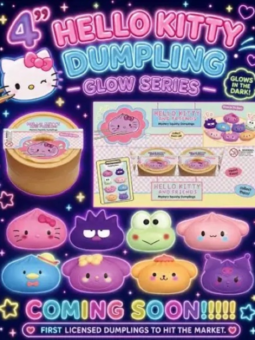 Exclusive Comic-con hello kitty dumpling glowing edition